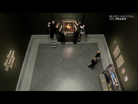 Montaje del "Ecce Homo" de Caravaggio