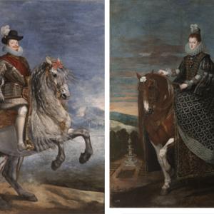 Los retratos ecuestres de Felipe III y Margarita de Austria de Velázquez recuperan sus calidades y composición original