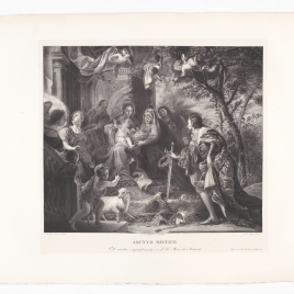 La Virgen y el Niño adorados por san Luis, rey de Francia