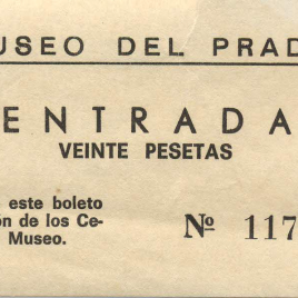 Billete de entrada al Museo del Prado de 1969-1973
