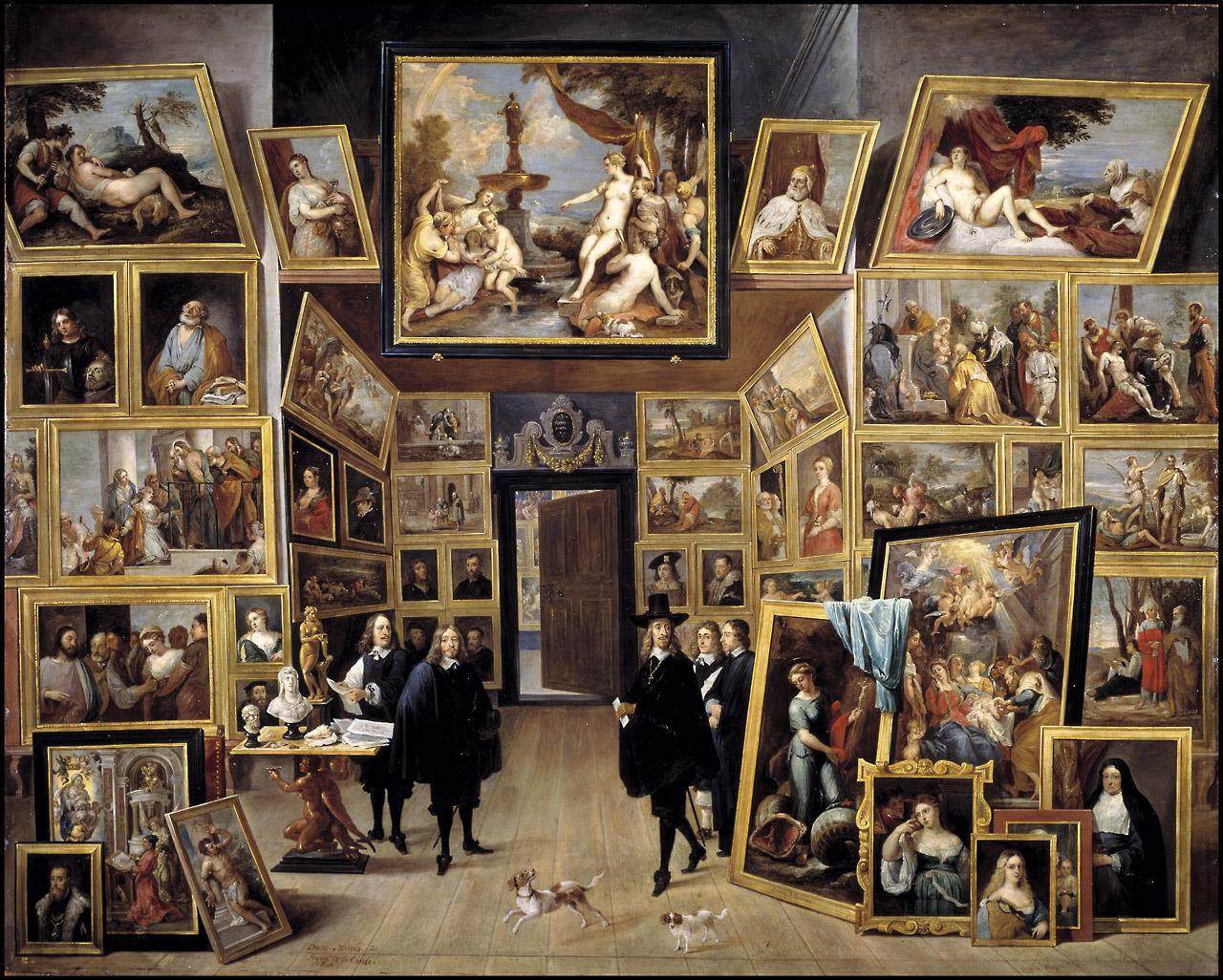 Archiduque Leopoldo Guillermo en su galería de pinturas en Bruselas, El [David Teniers II]