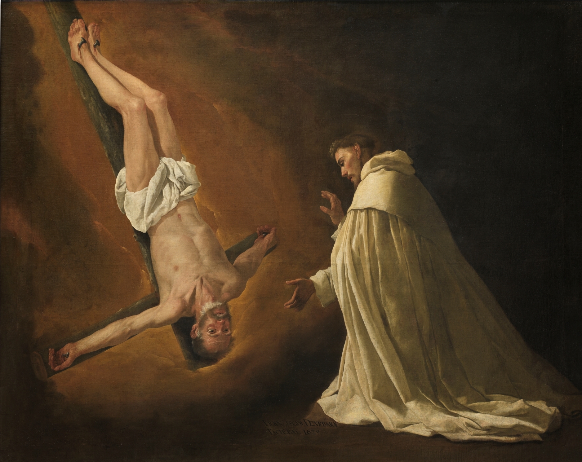 Aparición del apóstol san Pedro a san Pedro Nolasco [Zurbarán]