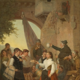 The offering. Festivities in Moncayo (Aragon), on the eve of the patron saint's day