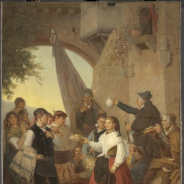El presente. Fiesta mayor en Moncayo (Aragón), la víspera del santo patrono