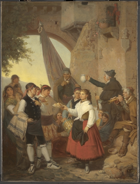 El presente. Fiesta mayor en Moncayo (Aragón), la víspera del santo patrono