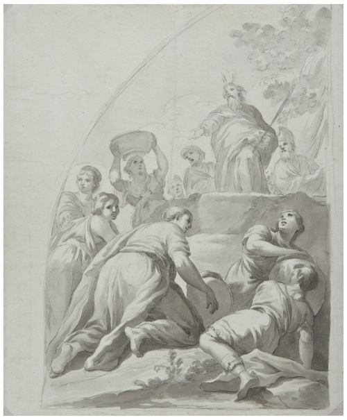 Imagen de la obra: "Moisés y la recogida del maná"