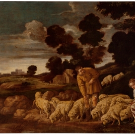 Jacob poniendo las varas a las ovejas de Labán