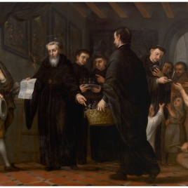 Saint Augustine distributing the goods of the rich among the poor