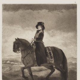 La reina María Luisa a caballo
