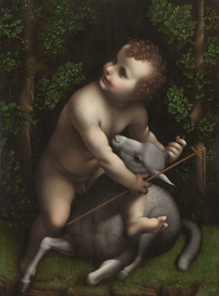 The Christ Child embracing a Lamb