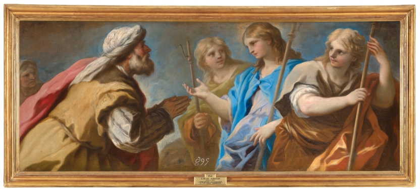 Abraham adorando a los tres ángeles Colección Museo Nacional del Prado