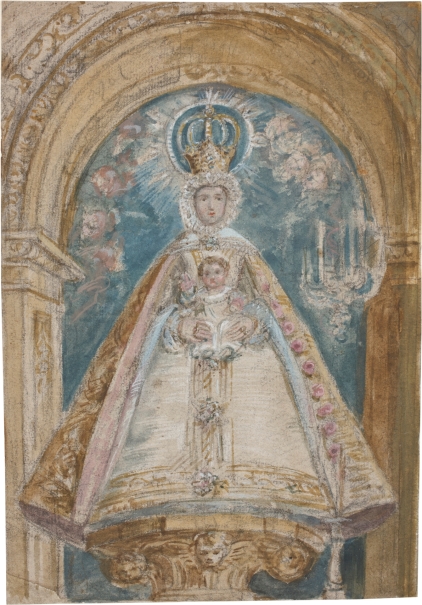 Image of the artwork: "The Virgin of Help at her Altar"