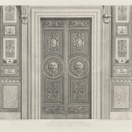 Puerta de la crujía I de las Logias vaticanas (mitad inferior)