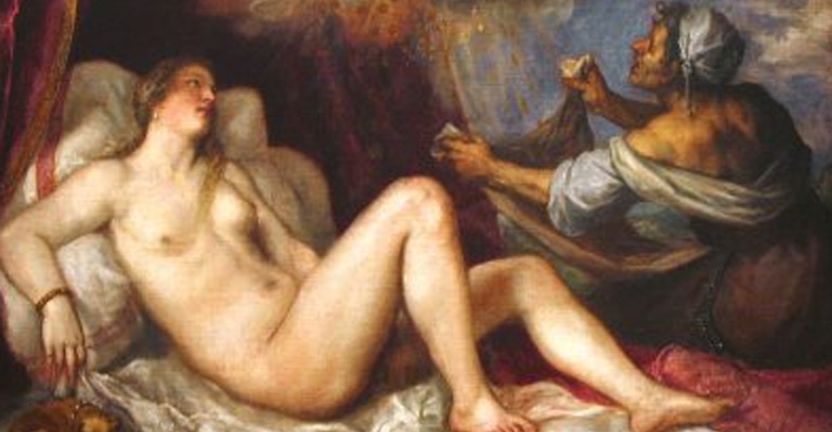 <em>Dánae recibiendo la lluvia de oro</em>, Vecellio Di Gregorio Tiziano, comentada por Jesús Rafael Soto