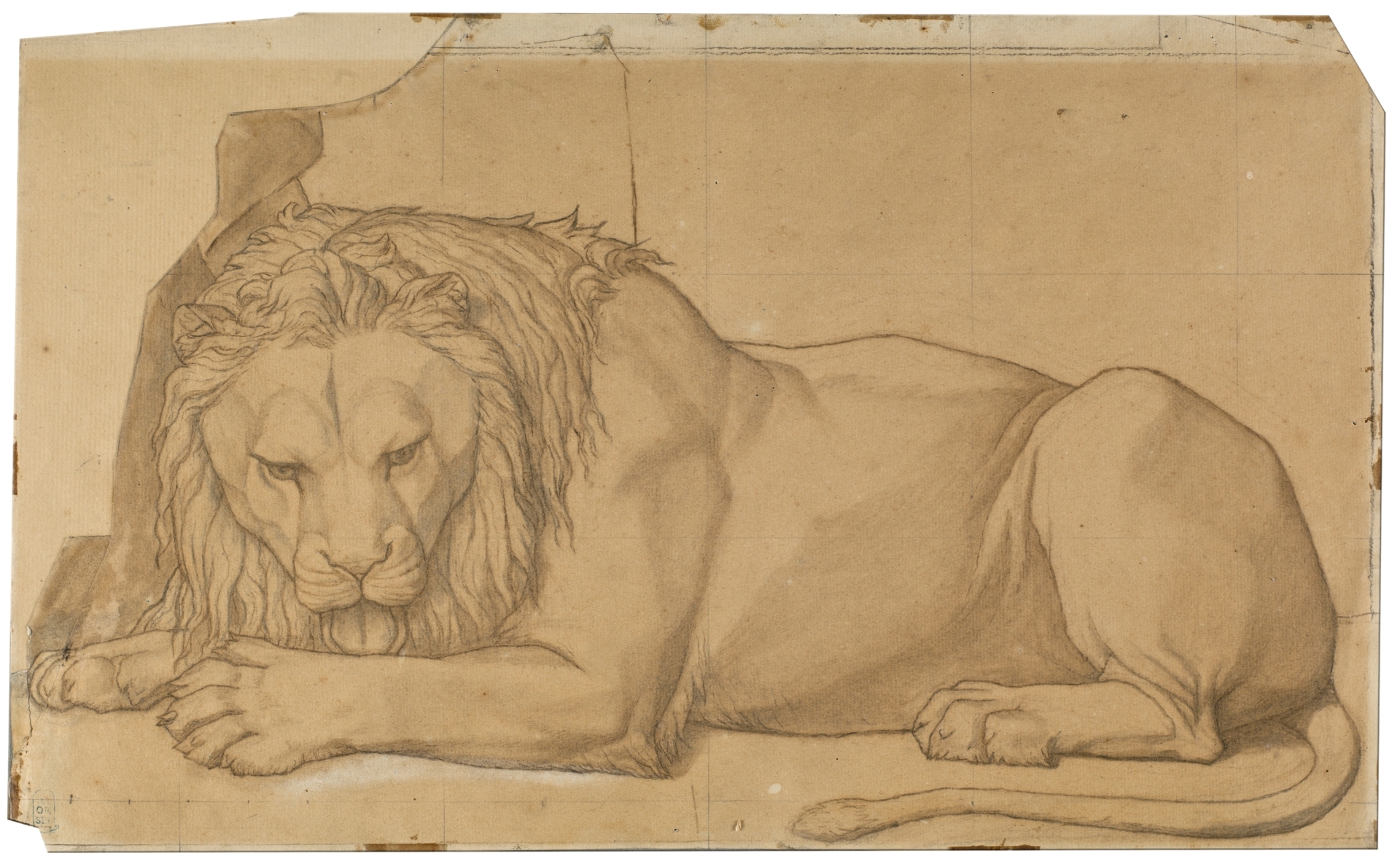 Cámara Enseñando Desventaja Estudio para la figura de león (Nuestra Señora de Fourvière, Lyon) -  Colección - Museo Nacional del Prado