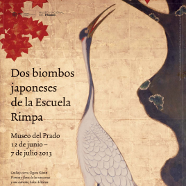 Dos biombos japoneses de la Escuela Rimpa [Material gráfico] : Grulla y ciervo, Ogata Korin. Plantas y flores de las estaciones y una corriente, Sakai Hoitsu : procedentes del Museo de Arte Seikado Bunko y el Museo Nacional de tokio, con motivo del Año Dual España-Japón.