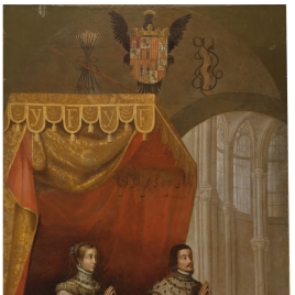 Los Reyes Católicos bajo un dosel
