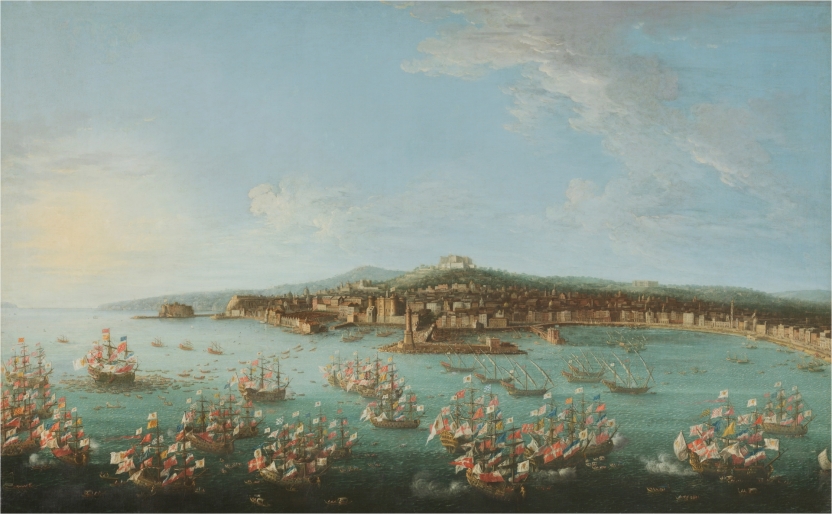 Departure of Charles of Bourbon for Spain, seen from the Sea - The