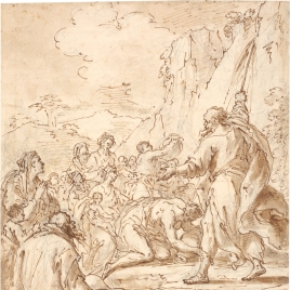 Moisés y el agua de la roca