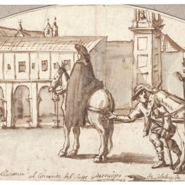 Llegada de santo Tomás de Villanueva al convento del Socós de Valencia