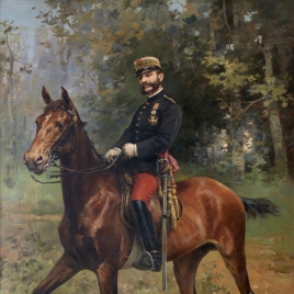 Alfonso XII, a caballo