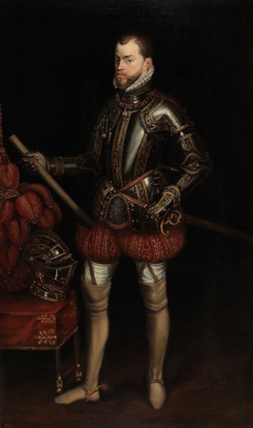 Felipe II, con la armadura de San Quintín