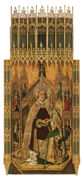 Saint Dominic of Silos enthroned as a Bishop