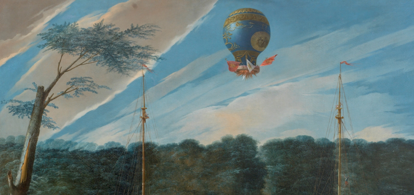 <em>Ascensión de un globo Montgolfier en Aranjuez</em>, de Antonio Carnicero