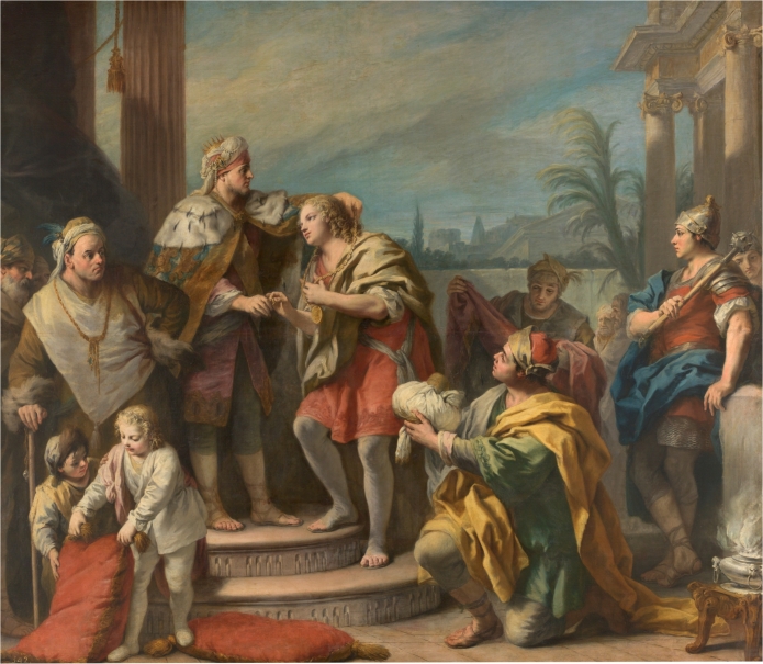 Imagen de la obra: "José en el palacio del faraón"