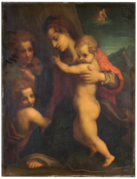 Imagen de la obra: "La Virgen con el Niño, San Juan y ángeles"
