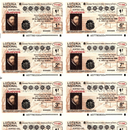 Capilla de billete de Lotería Nacional para el sorteo de 24 de septiembre de 1998