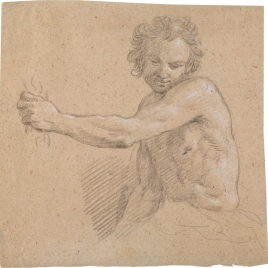 Media figura de hombre desnudo