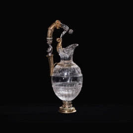 Rock crystal ewer with Narcissus and Echo