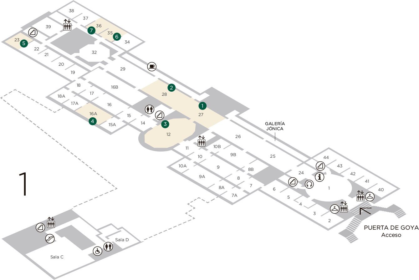 Plano de la exposición - Planta 1