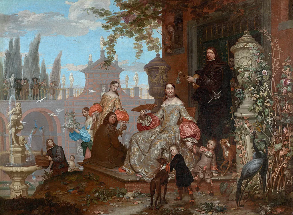 Imagen de Familia en un jardín