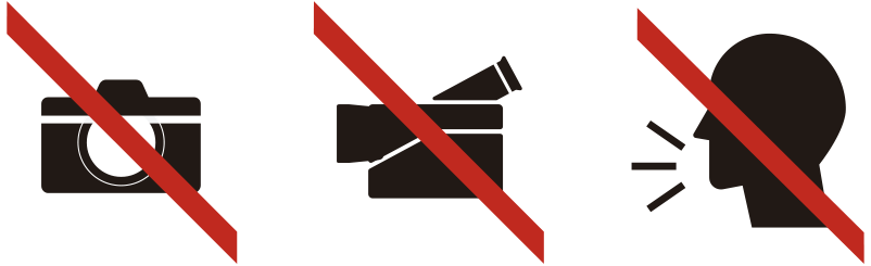 Photography and filming not allowed