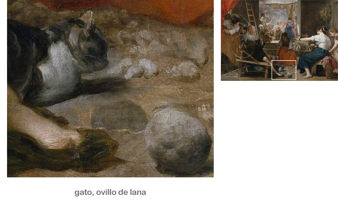 Gato, ovillo de lana