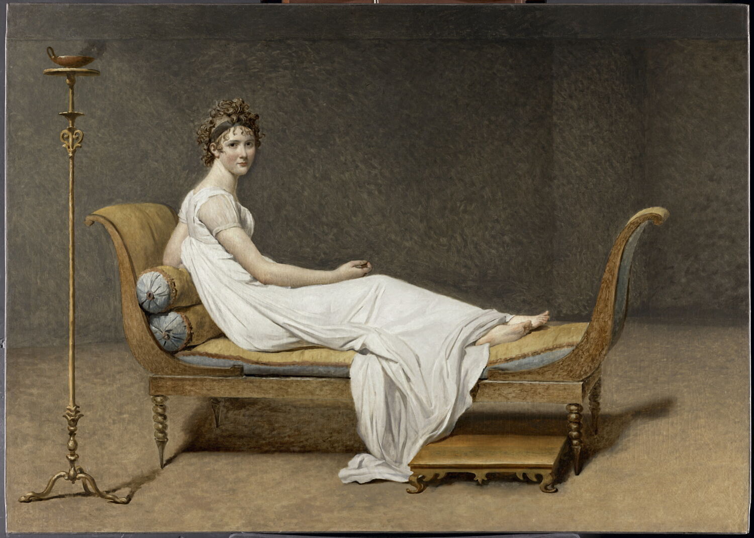 Pintura de Madame Recamier de David, que por tem&aacute;tica y composici&oacute;n es similar al cuadro de la marquesa de Santa Cruz