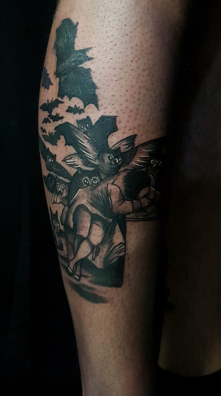 Tatuaje de El sueño de la razón produce monstruos