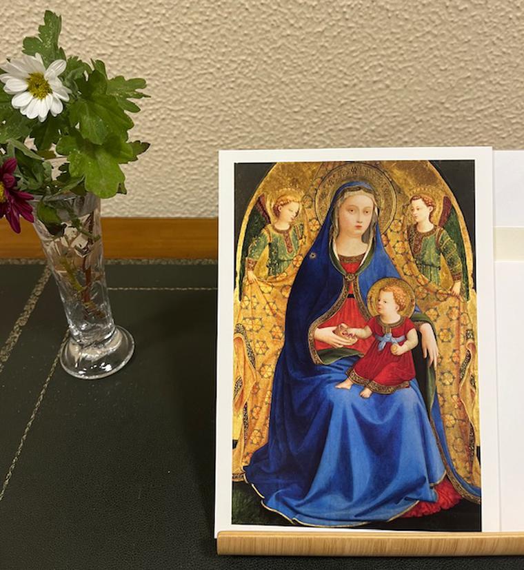 Postal de La Virgen de la granada