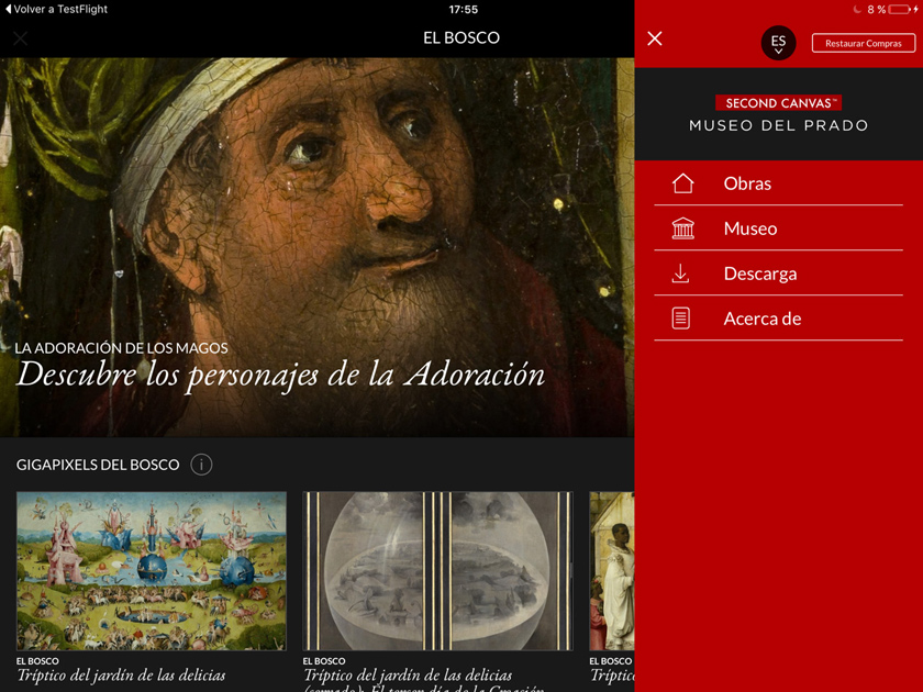 A screenshot from the app - Descubre los personajes de la Adoración