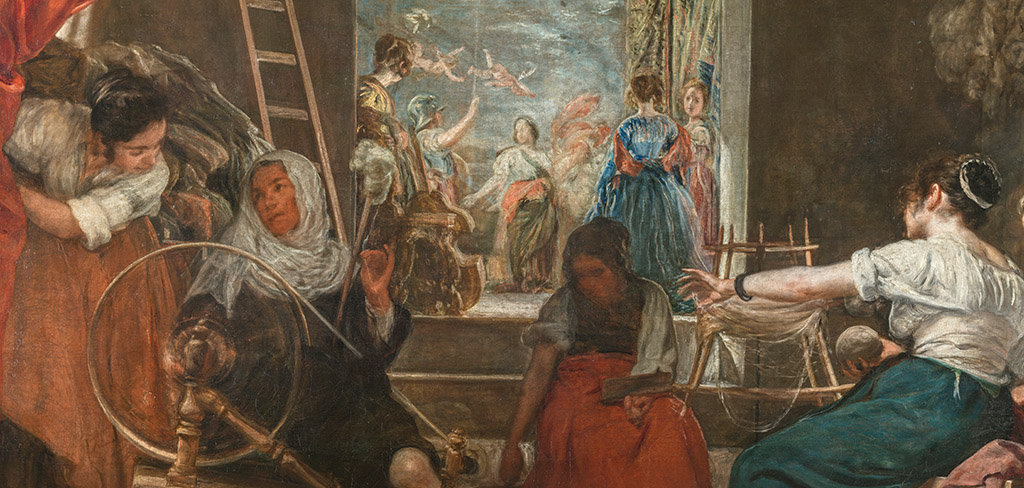 Detalle de la obra Las hilanderas de Velázquez
