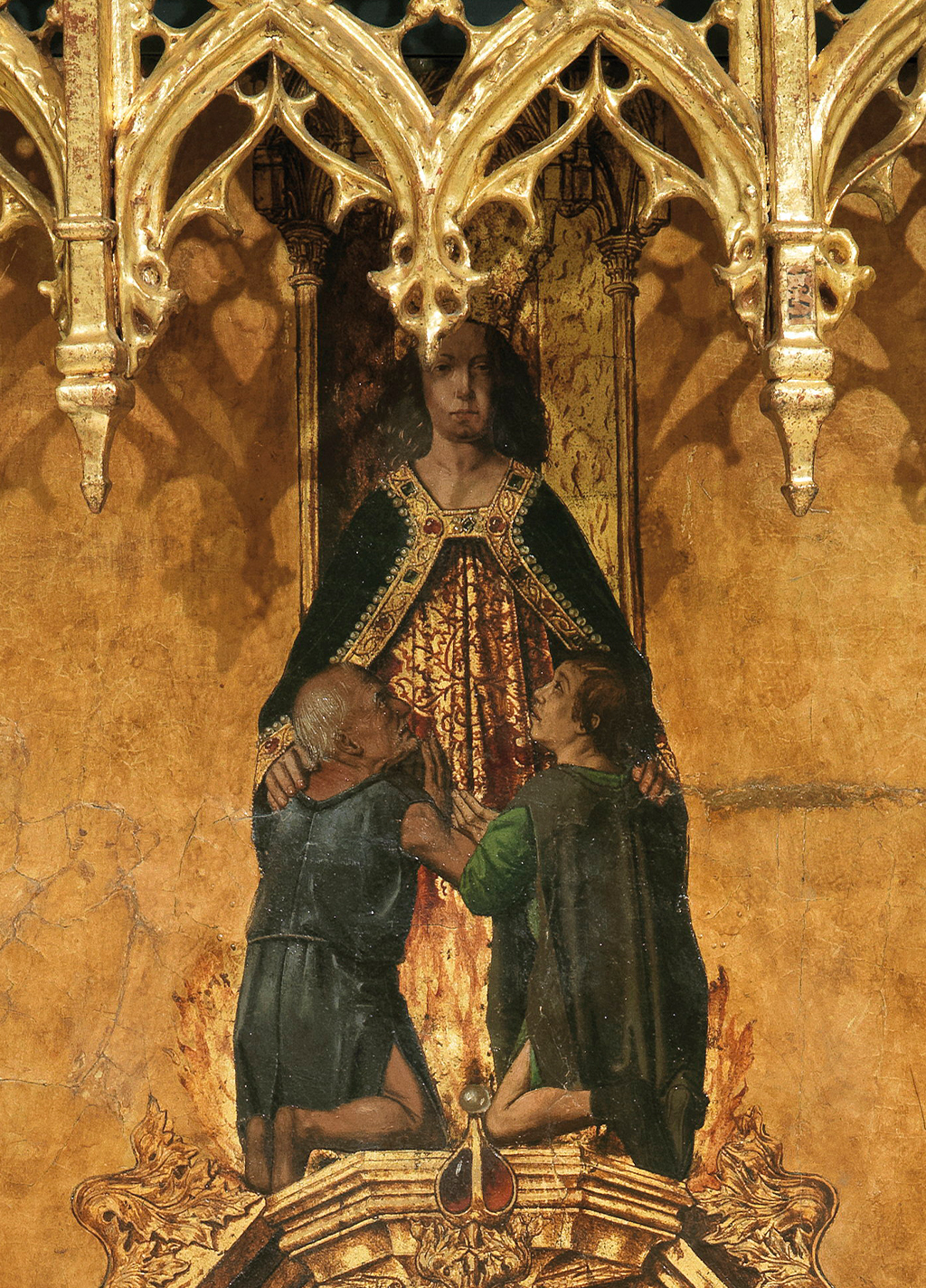 Detalle virtudes fe, caridad y esperanza
