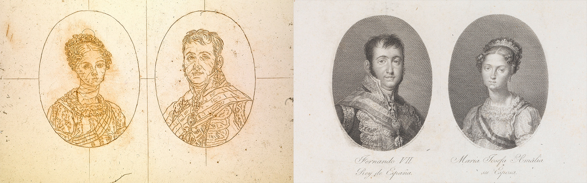 Picture of Fernando VII and Maria Josefa Amalia