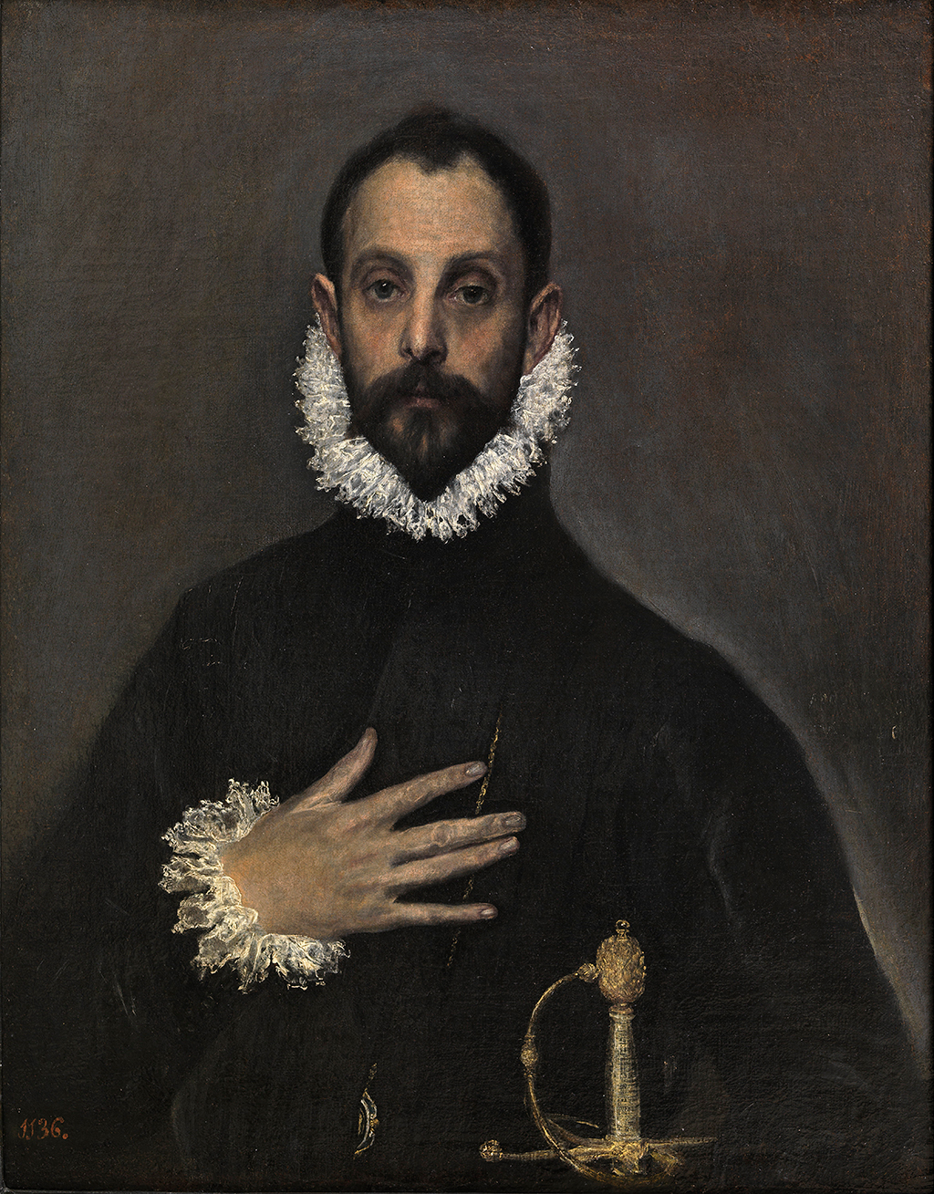 The Gentleman with his Hand on his Chest