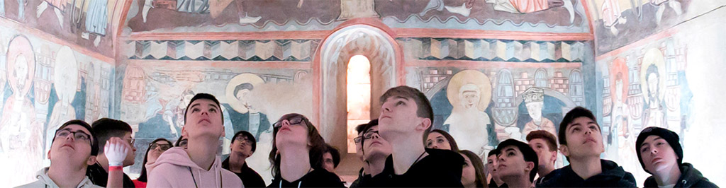 Alumnos de bachillerato visitando el Museo del Prado