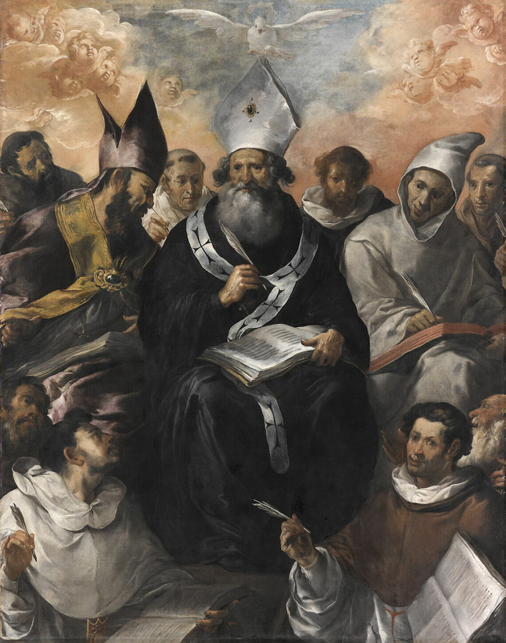 Francisco de Herrera el Viejo, Los fundadores de las órdenes monásticas tomando su regla de san Basilio