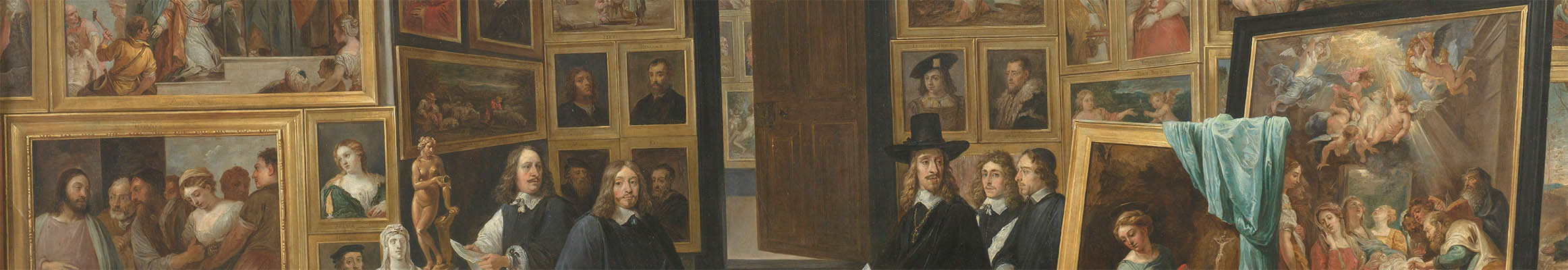 Detalle de El archiduque Leopoldo Guillermo en su galería de pinturas en Bruselas de David Teniers II