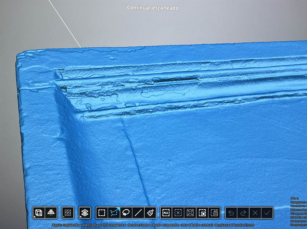 Modelo 3D (esquina del marco)
